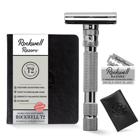 Rockwell T2 razor loading blades for a safe, easy setup.