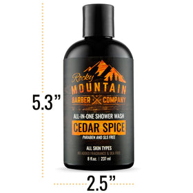 Rocky Mountain Barber Co 5-in-1 wash usage in daily shower