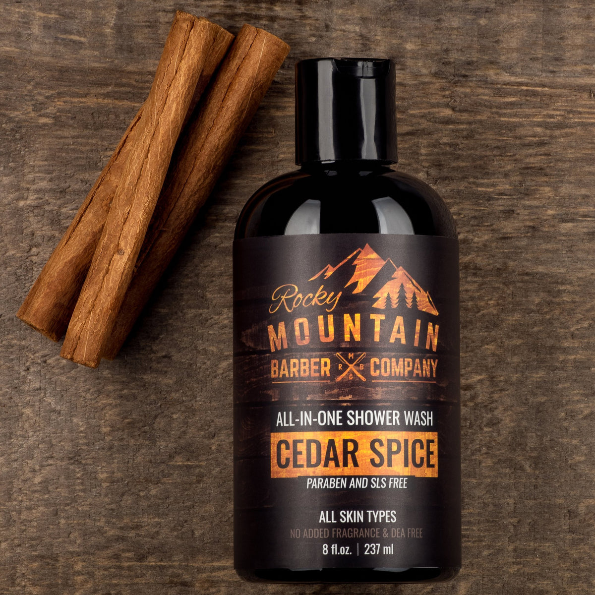 Rocky Mountain Barber Co face wash close-up with clean skin feel