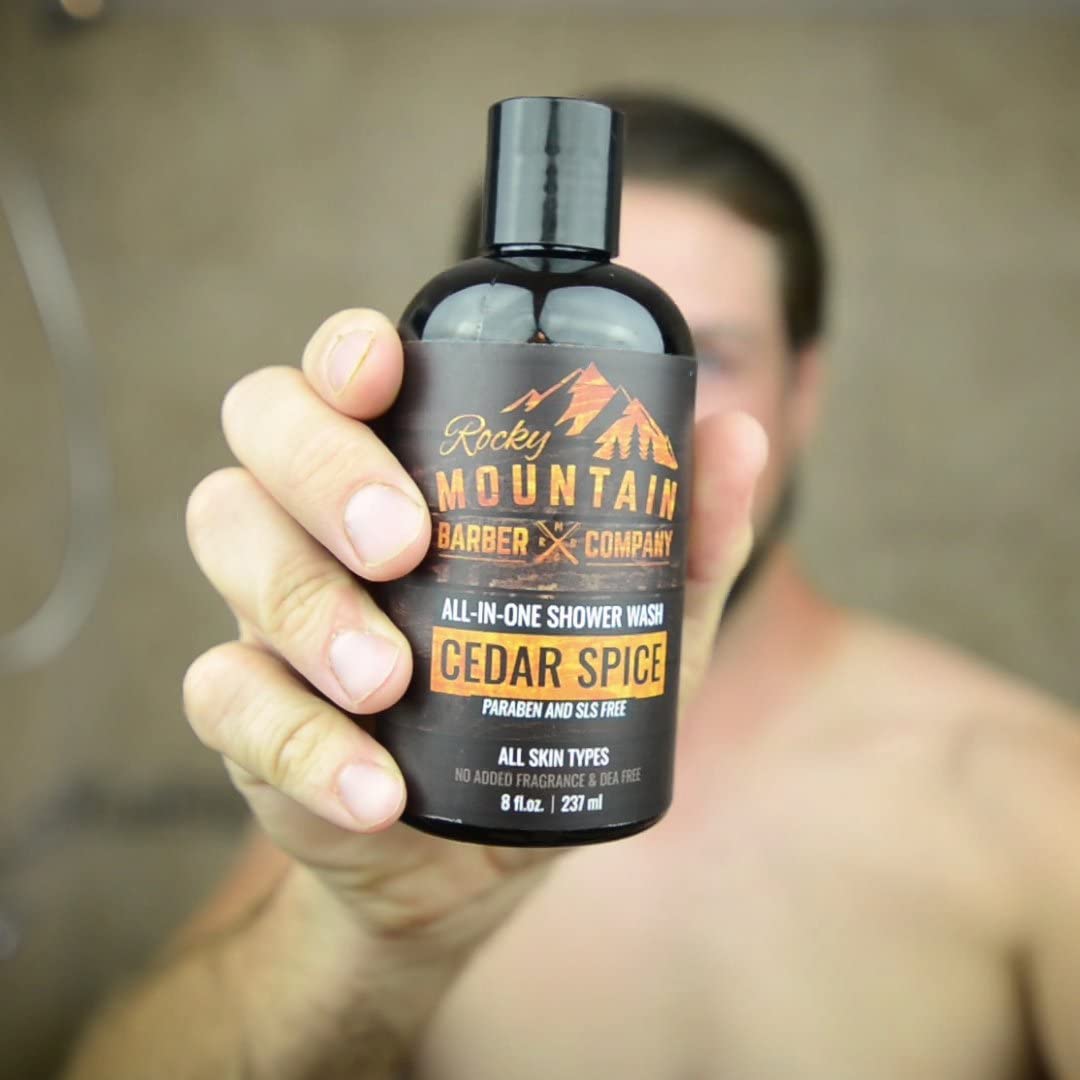Rocky Mountain Barber Co hair wash lather in refreshing routine