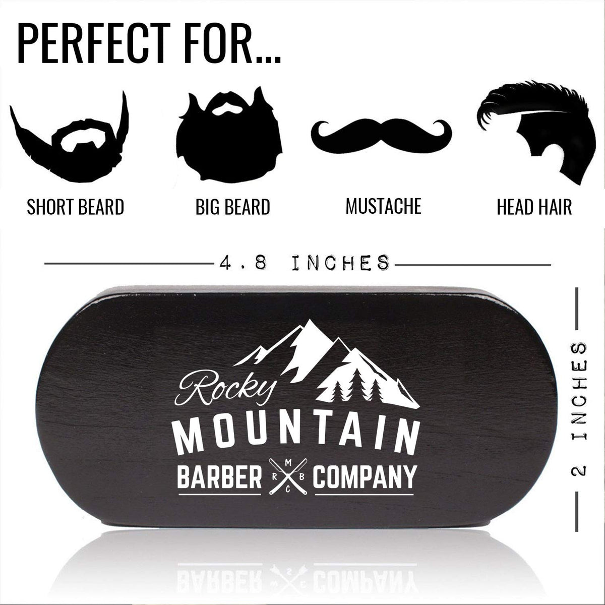 Rocky Mountain Barber Co military-style brush design for rugged grooming