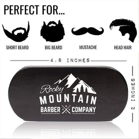 Rocky Mountain Barber Co military-style brush design for rugged grooming