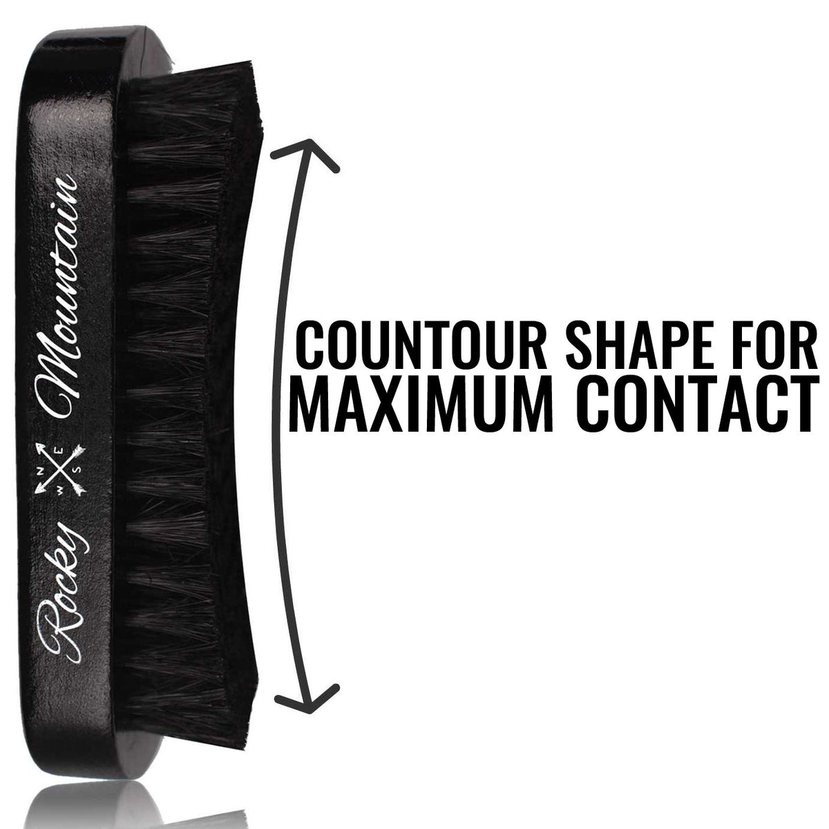 Rocky Mountain Barber Co premium brush design with high-quality bristles