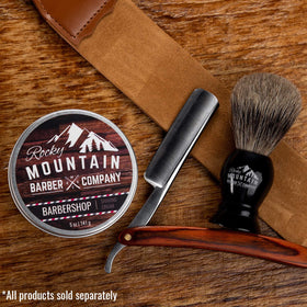 Shaving cream thick lather without brush for easy application by Rocky Mountain Barber Co