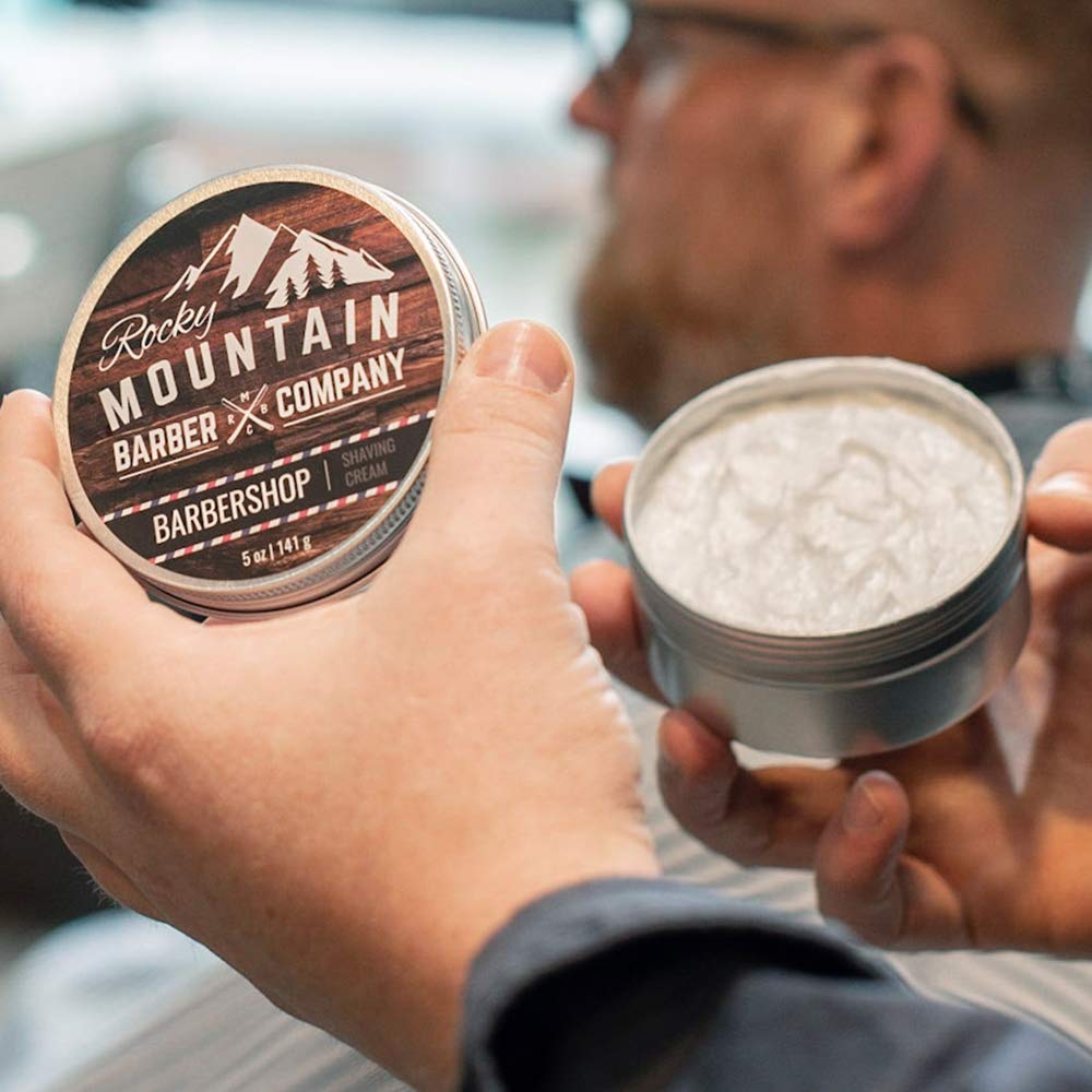 Rocky Mountain Barber Co shaving cream suits traditional shaves