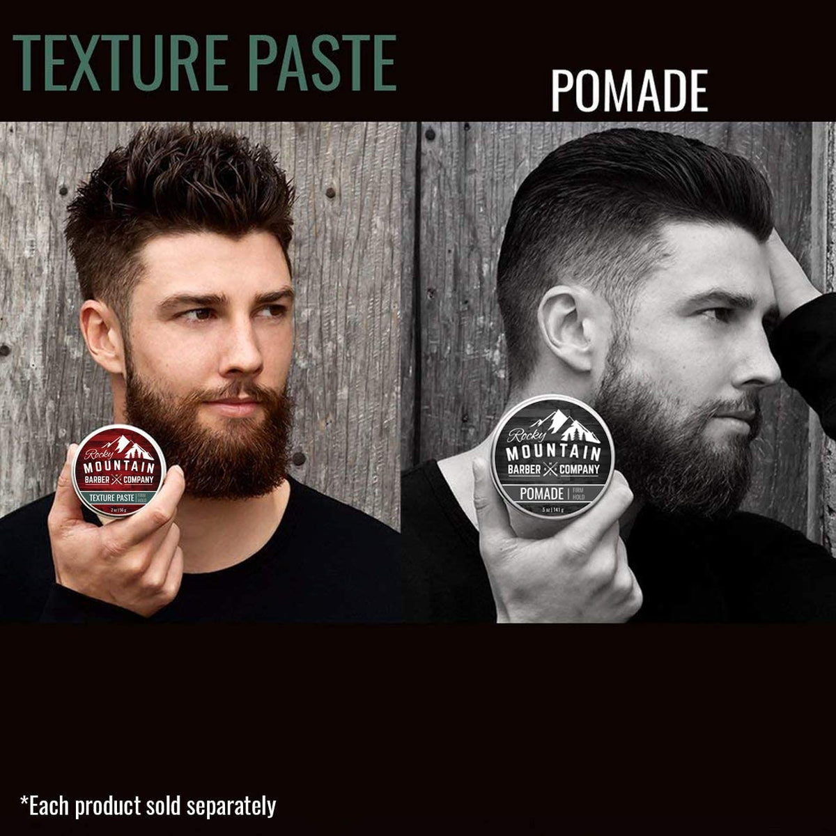 Rocky Mountain Barber Company hair paste washes out easily after wear.