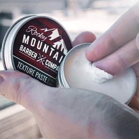 Rocky Mountain Barber Company hair paste neutral scent on packaging.