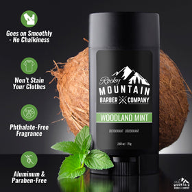 Rocky Mountain Barber peppermint essential oil provides a cooling sensation on skin.