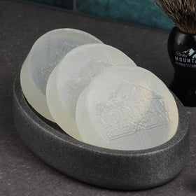 Rocky Mountain Barber shaving brush in bowl ready for rich foam