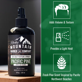 Beachy waves styled with Rocky Mountain Sea Salt Spray.