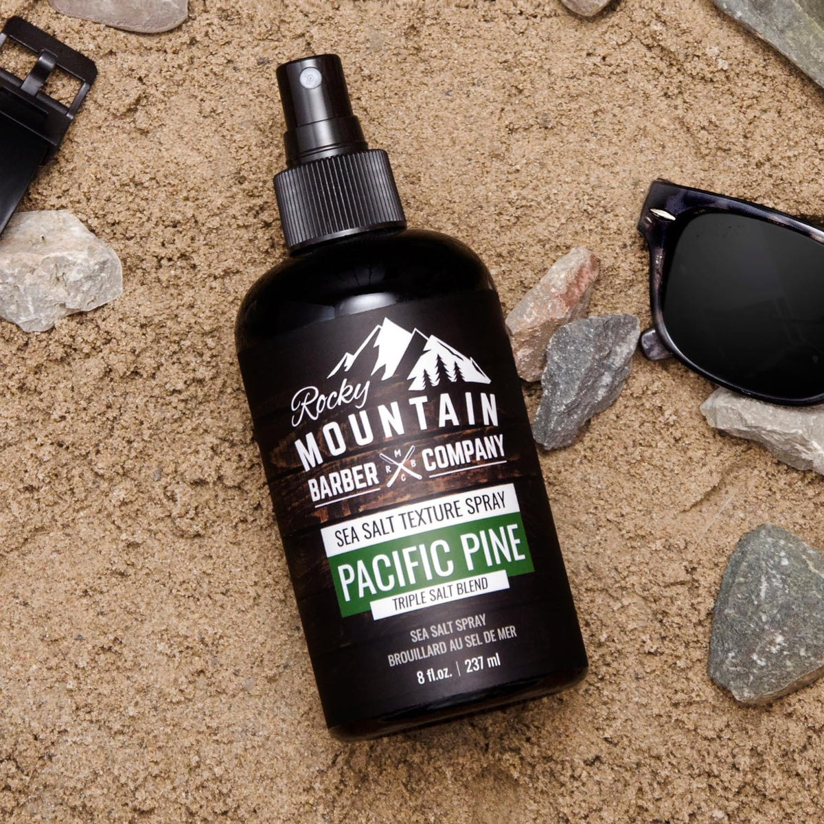 Silver fir essential oil and triple salt blend in Rocky Mountain Sea Salt Spray.