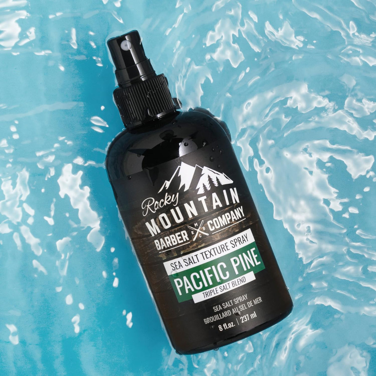 8 oz Rocky Mountain Sea Salt Spray packaging on display.