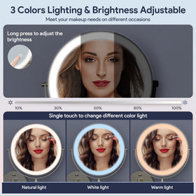 Rocollos 8-inch double-sided mirror for overall facial makeup