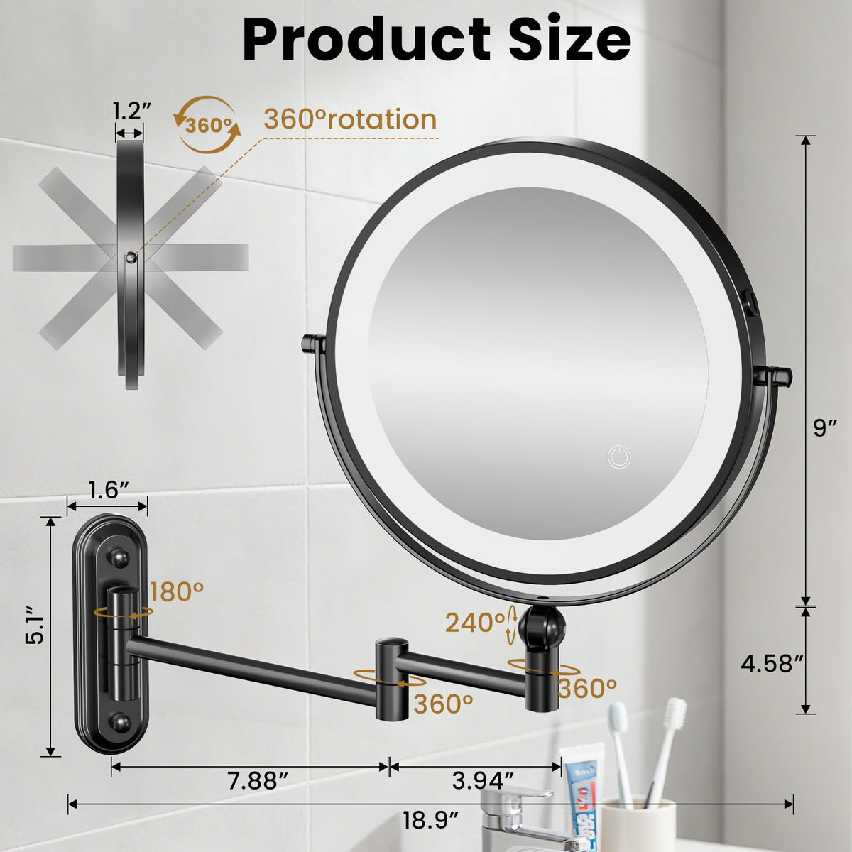 Rocollos double-sided 1x/30x magnification for precision grooming