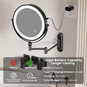 Rocollos three-color dimmable LED lighting for accurate makeup tones