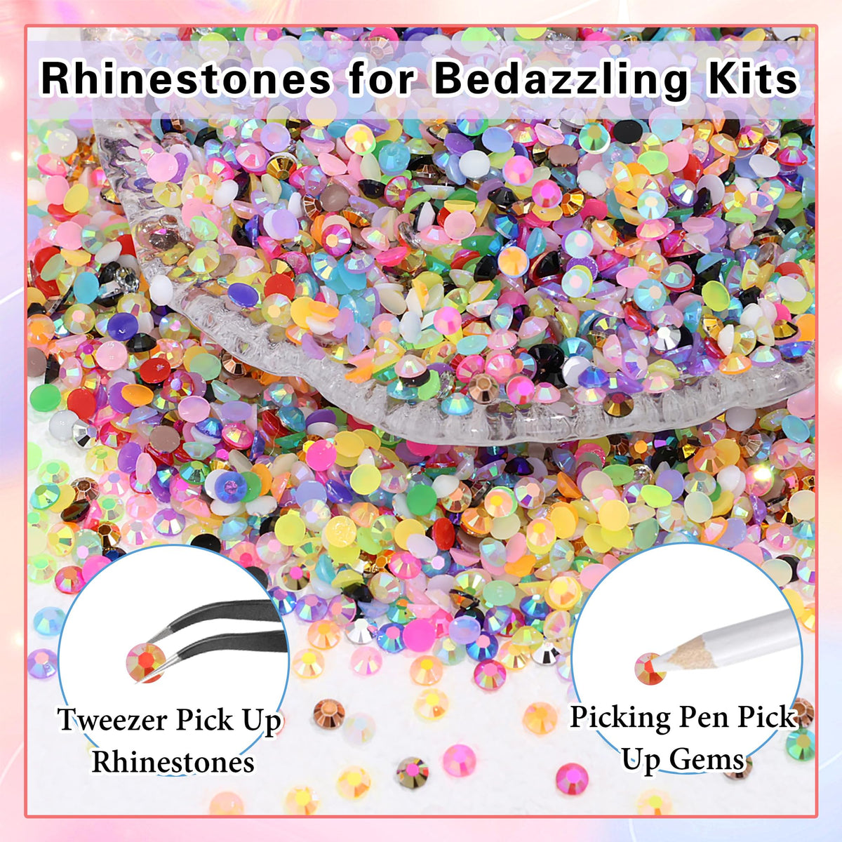RODAKY flatback crystals for nails ideal for 3D nail art and crafts.