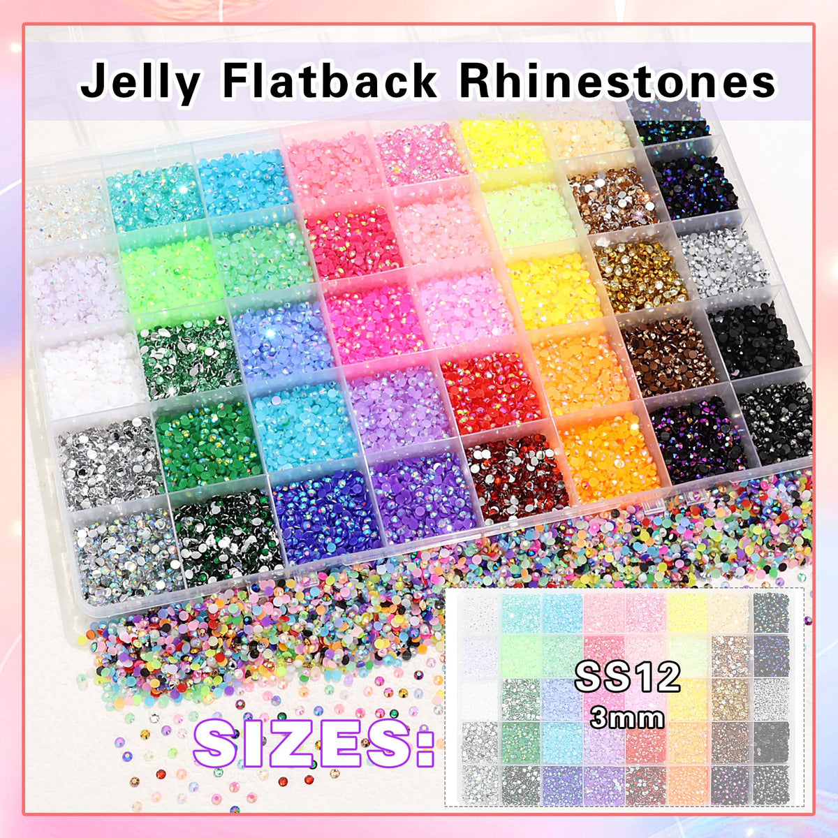 RODAKY nail art rhinestones kit provides quick DIY sparkle on nails.