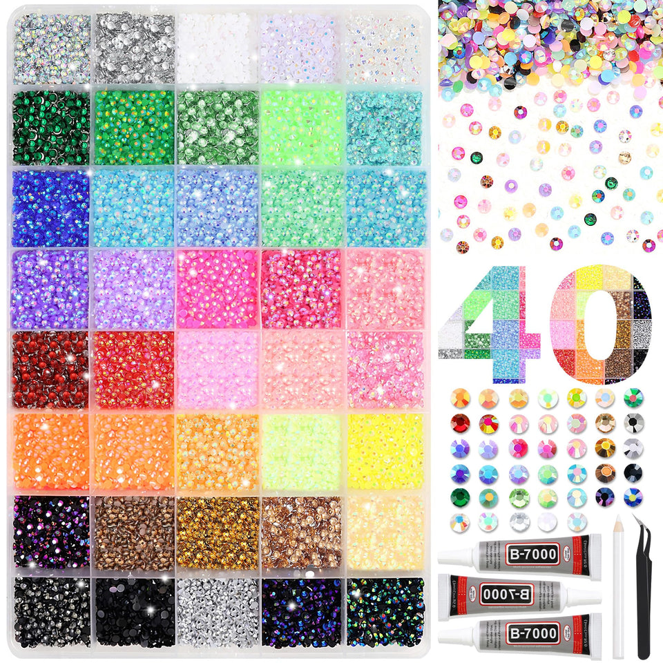 RODAKY resin jelly rhinestones 3mm in mixed colors for dazzling nail art.