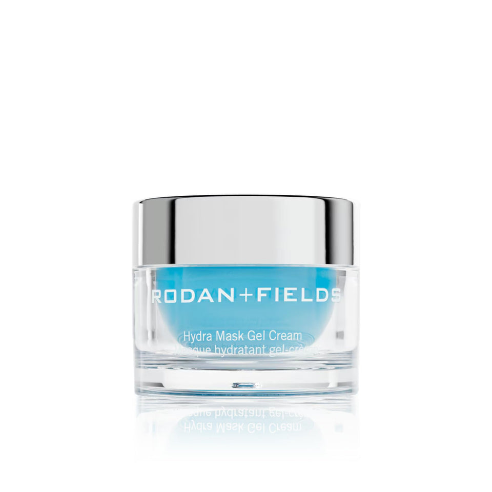 RODAN + FIELDS Hydra Mask Gel Cream bottle pour supports overnight hydration