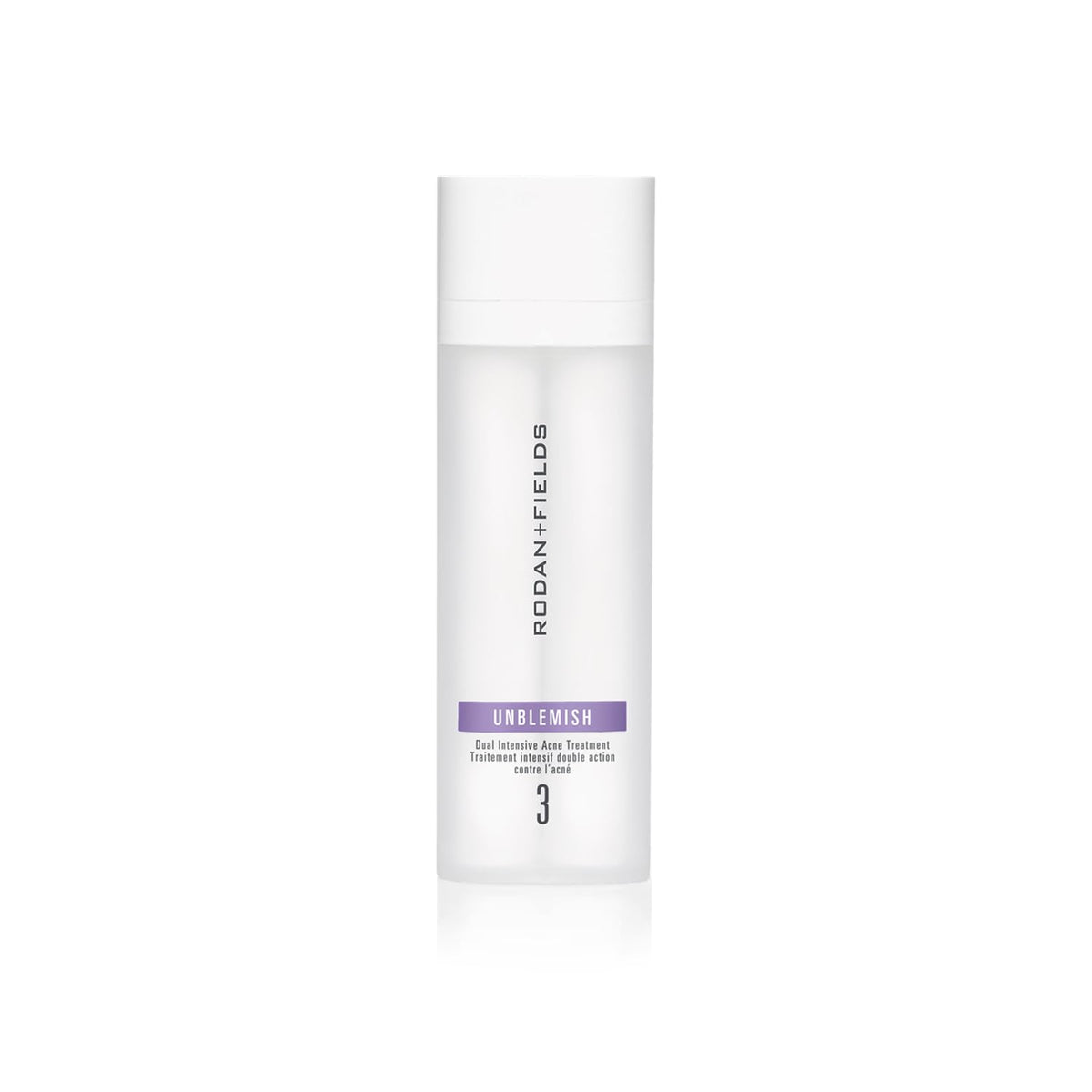 Rodan Fields Unblemish bottle front for targeted blemish care.