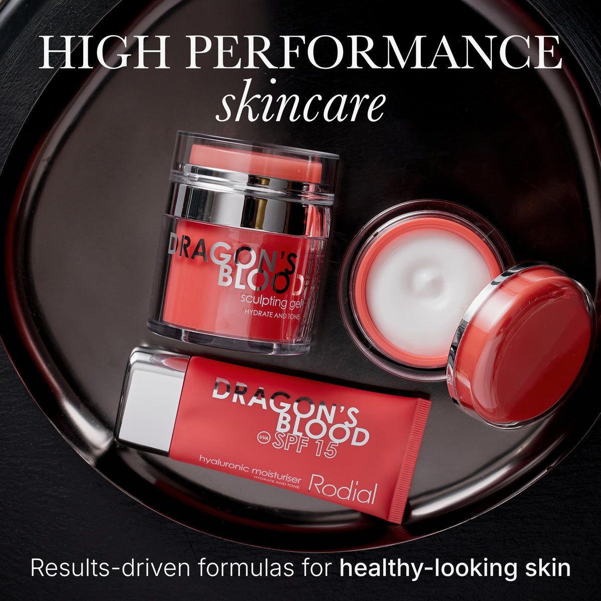 Rodial Dragon's Blood Hyaluronic Drink mist for smooth makeup base.