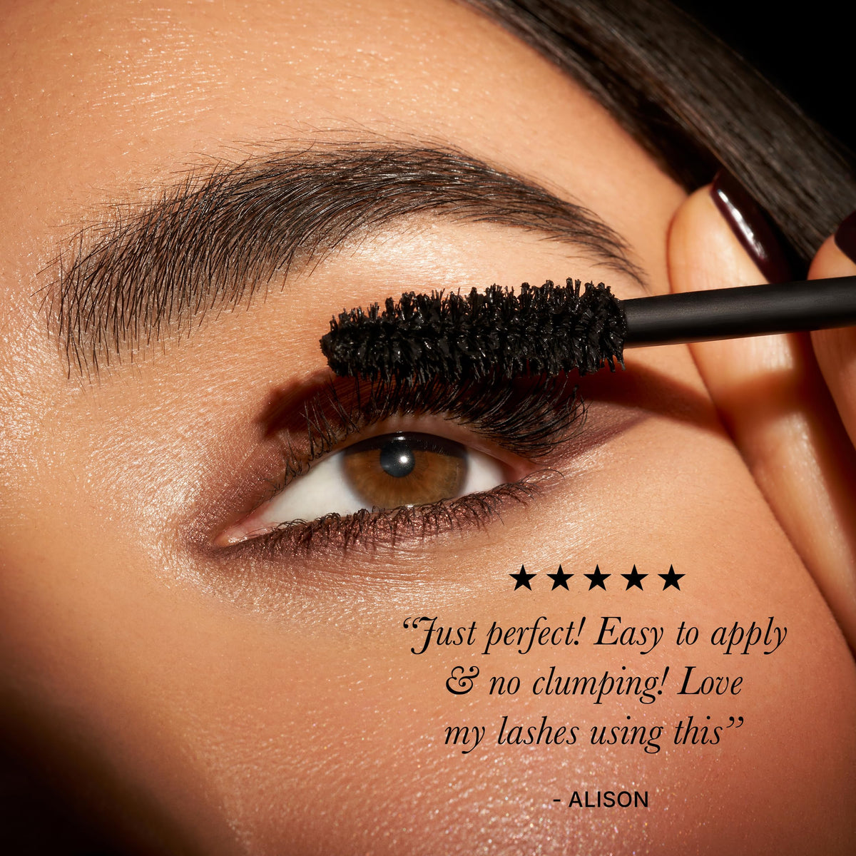 Rodial Mascara XXL wear test shows smudge-resistant hold throughout the day.