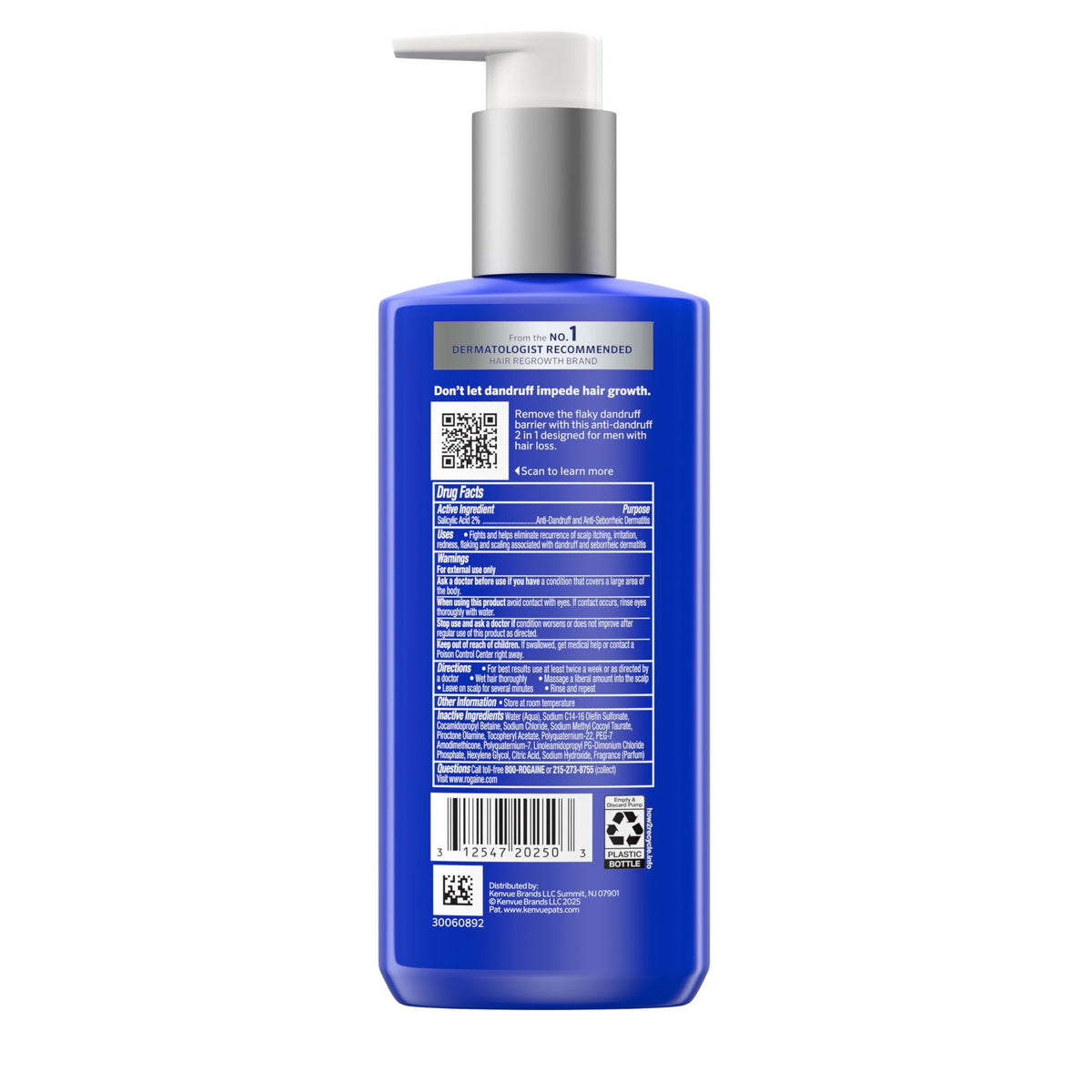 Rogaine 2-in-1 use in the shower demonstrating simple routine