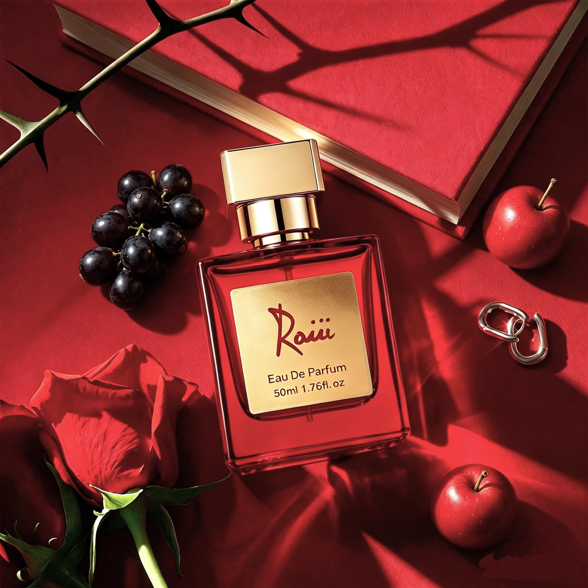 Roiii Juicy Apple packaging design reflects luxury and sustainable packaging choices.
