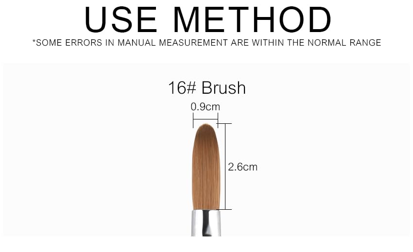 Rolabling nail brush size 16 supports detailed mid-size nail art.