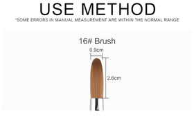 Rolabling nail brush size 16 supports detailed mid-size nail art.