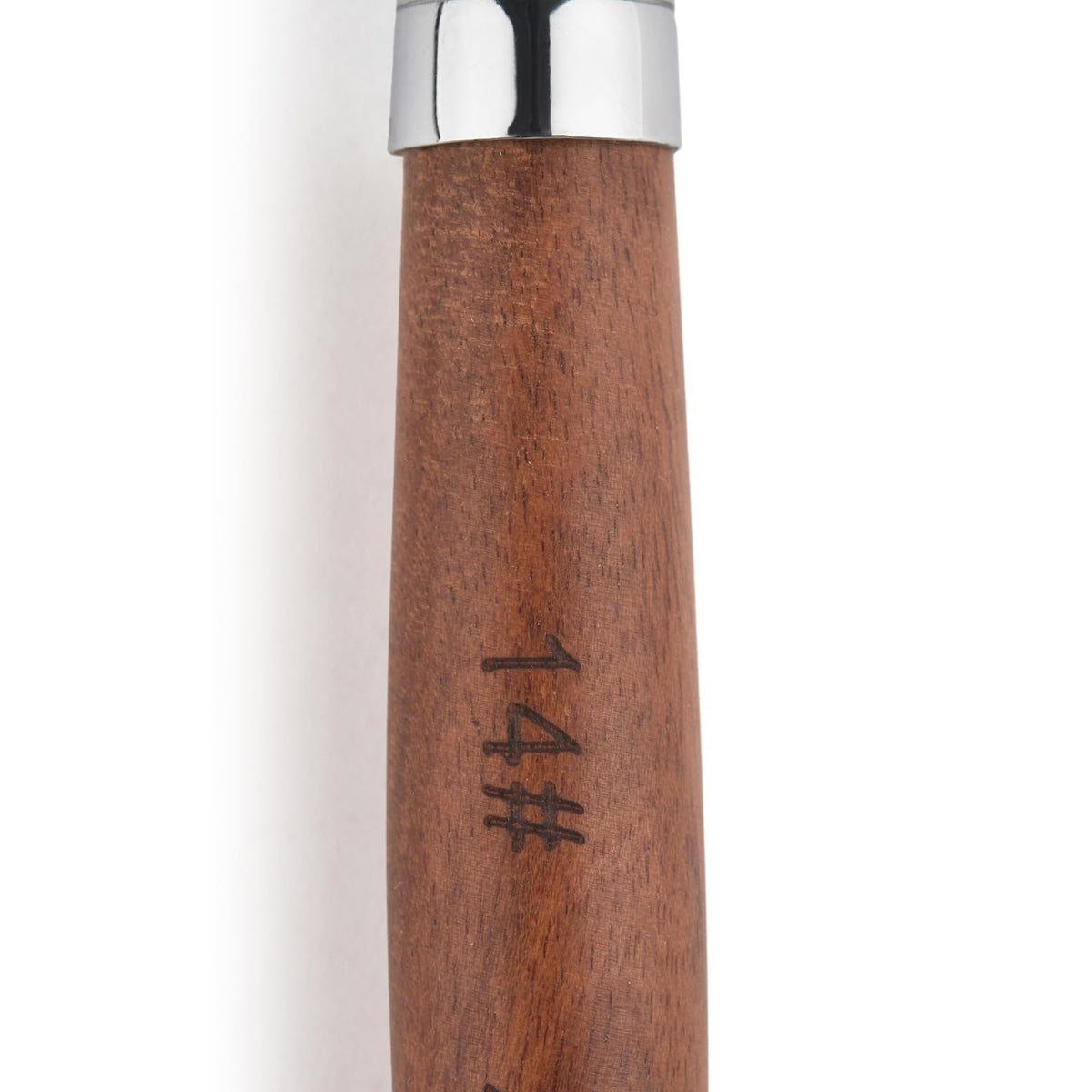 Rolabling round-head nail brush with red wood handle for comfortable control