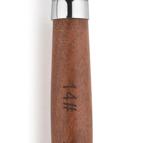 Rolabling round-head nail brush with red wood handle for comfortable control