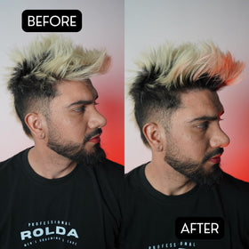 Hands applying Rolda Freestyle pomade for quick, controllable styling