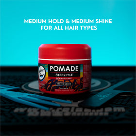 Rolda Freestyle pomade infused with Inca Inchi extract for silkiness