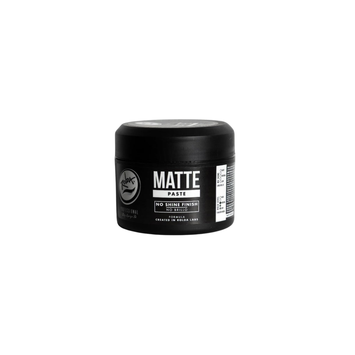 Rolda Matte Hair Paste packaging for quick, mess-free styling on the go.