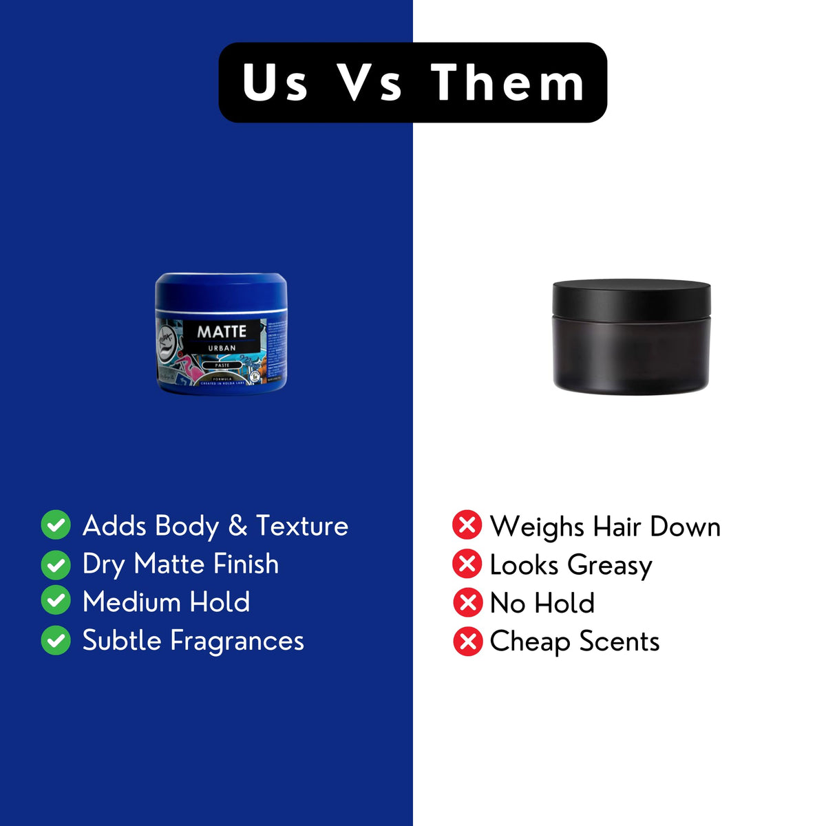 Rolda Matte Hair Paste applied to short to medium hair for lift.