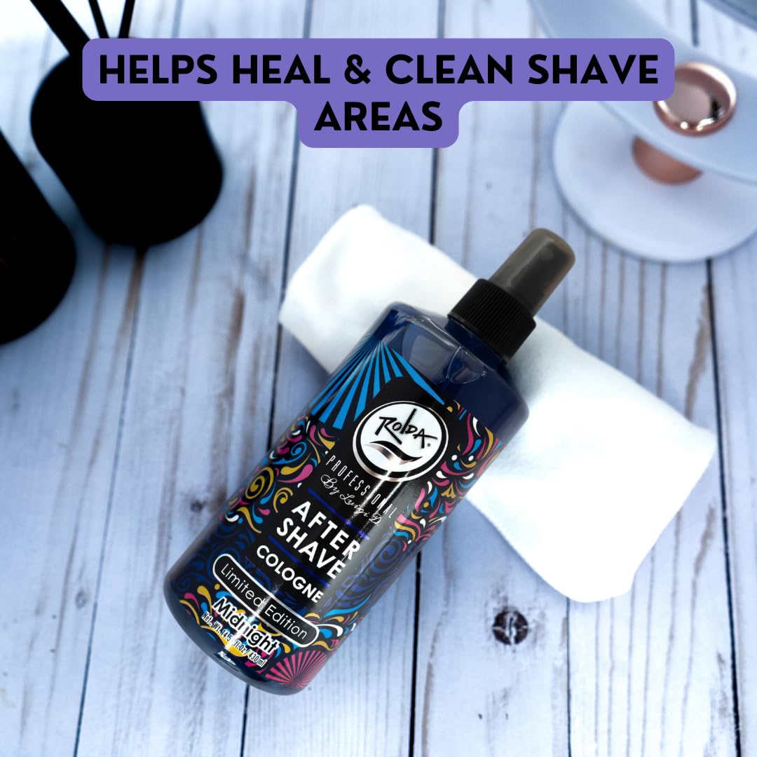 Rolda spray cap demonstrates easy, even application after a close shave
