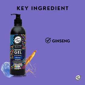 Rolda Midnight Ginseng clear gel on palm enables precise shaving