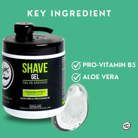 Rolda Refreshing Shave Gel close-up showing glide and razor movement