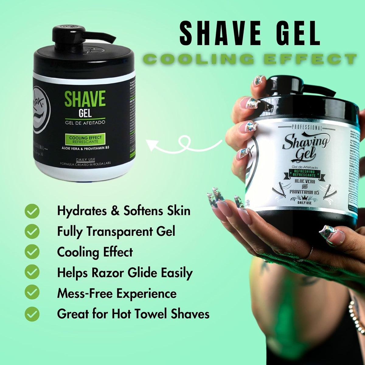 Rolda Refreshing Shave Gel for sensitive skin usage in daily routine