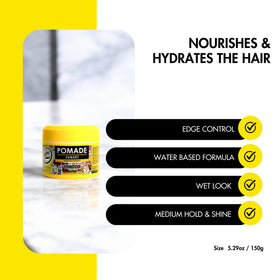 Rolda Sunset hair close-up shows residue-free, flake-free shine across the style.