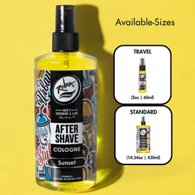 Rolda Sunset liquid pouring into palm shows hydrating post-shave feel.