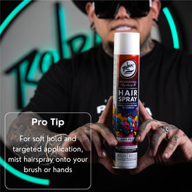 Rolda Urban Hair Spray bottle display highlights size and premium packaging