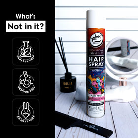 Rolda Urban Hair Spray in use for everyday styling versatility