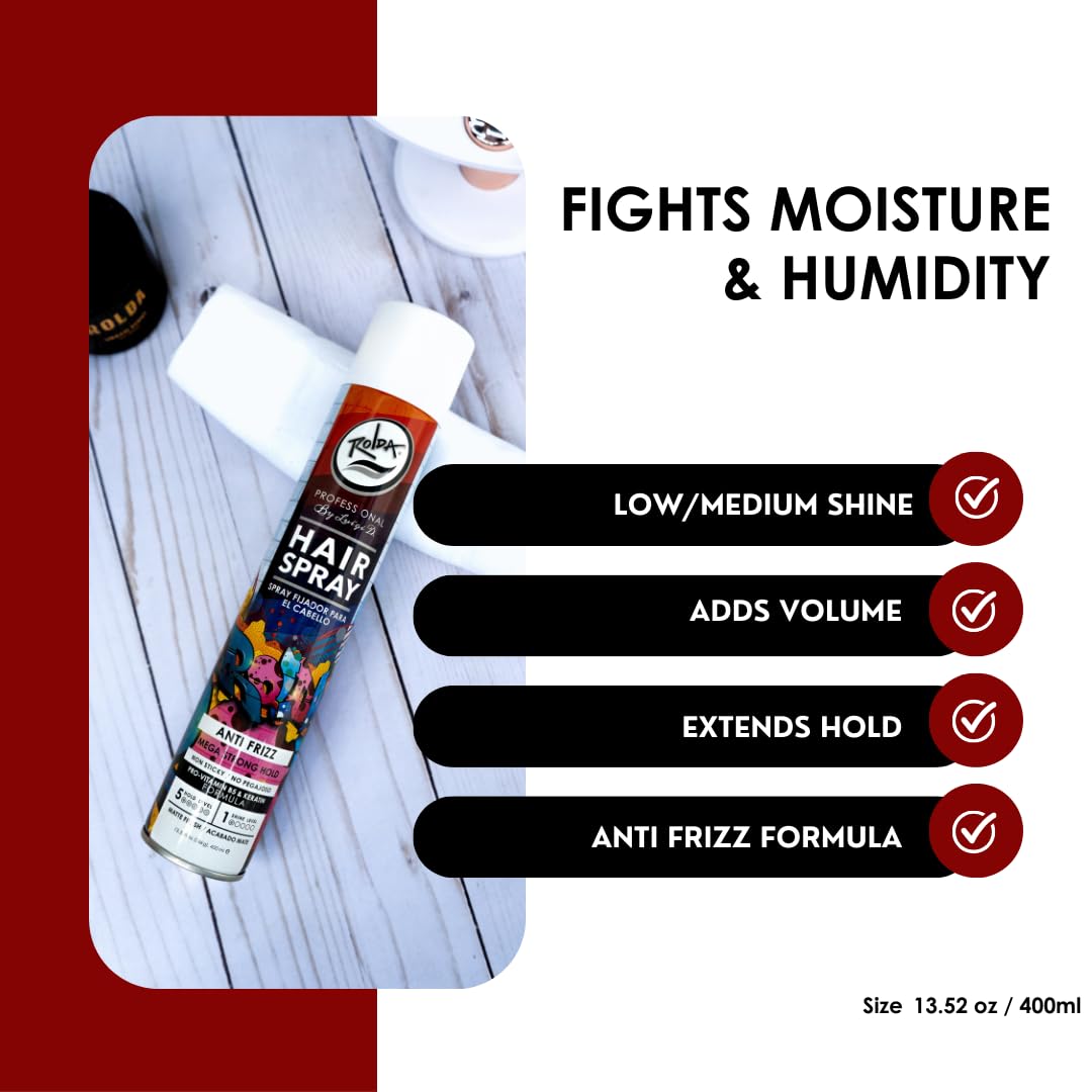 Rolda Urban Hair Spray on styled hair shows sleek finish and bounce