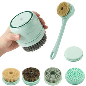 ROLLERSTONE electric dry brushing kit full view for complete body exfoliation