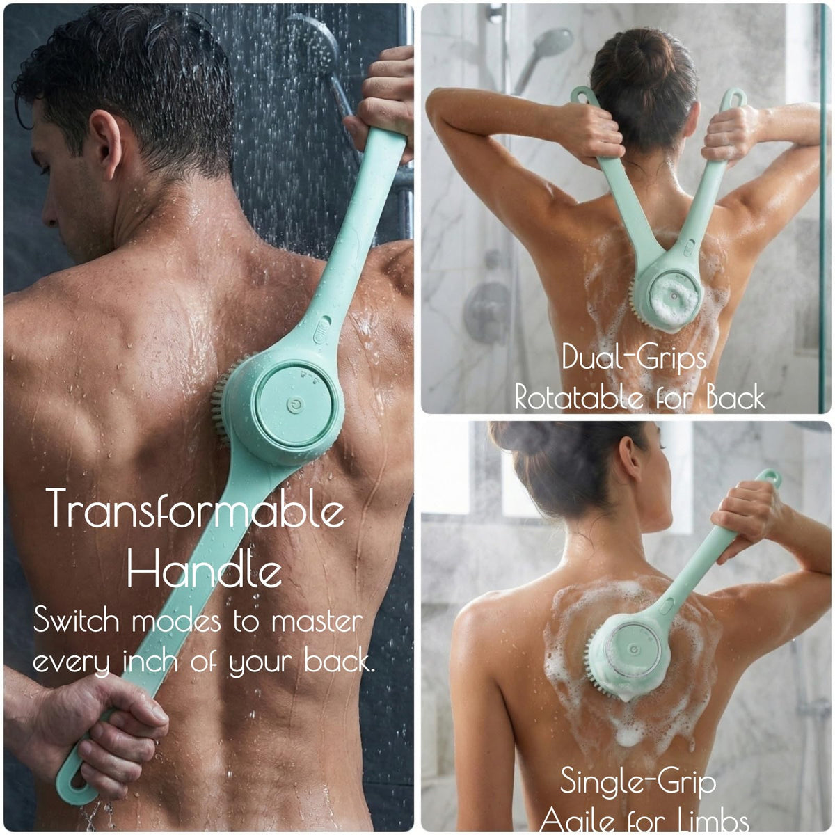 ROLLERSTONE firm mixed head deep exfoliation for texture refinement on elbows and knees