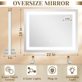 ROLOVE 3-mode touch dimming controls for warm natural and cool daylight.