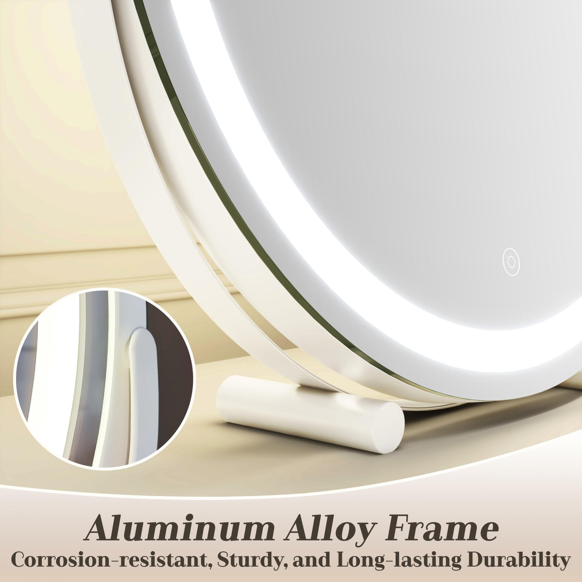 ROLOVE LED lighting offers eye-friendly brightness for long beauty sessions