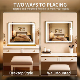 ROLOVE HD tempered glass vanity mirror ensures distortion-free reflections
